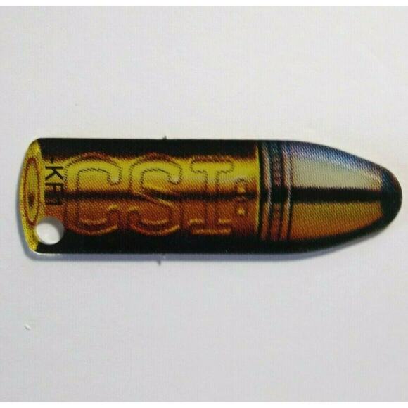 CSI Pinball Keychain Promo Plastic 2008 Crime Scene Investigation Bullet - Picture 1 of 4